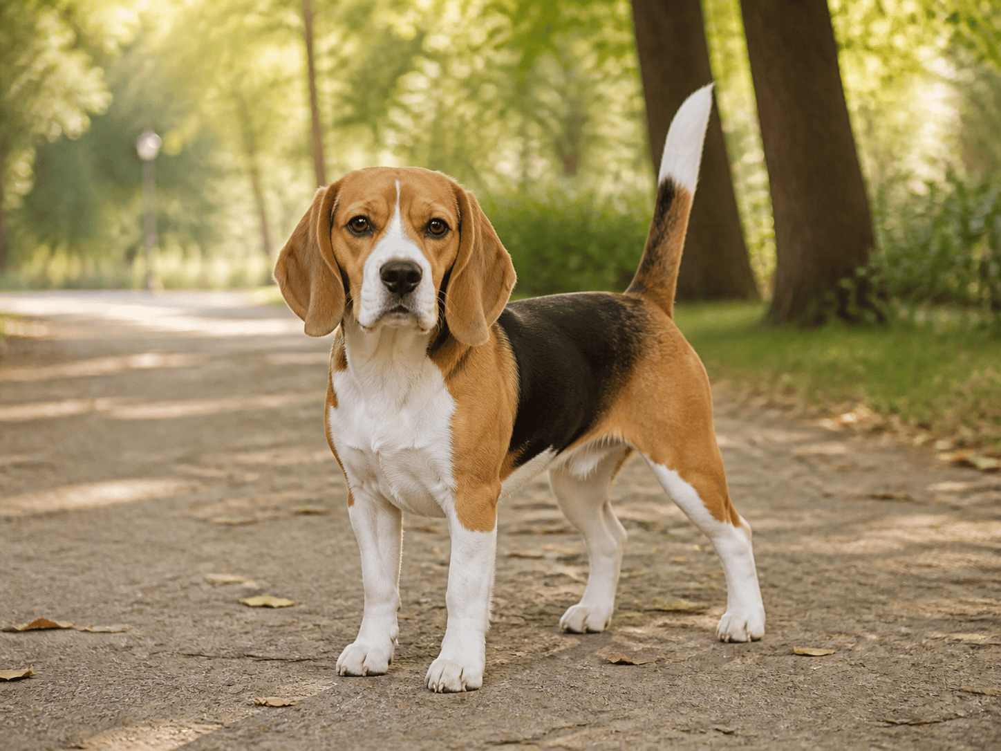 Beagle outdoors