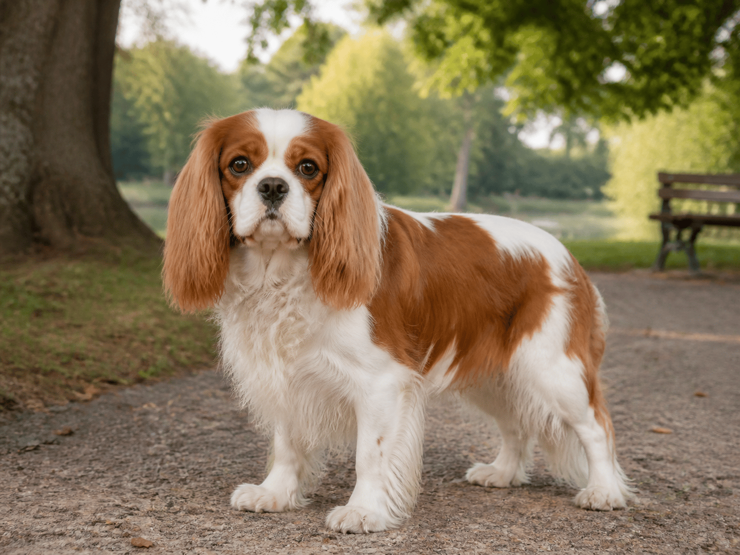 Cavalier King Charles Spaniel outdoors